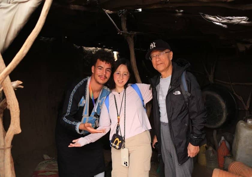 visiting berber nomad family tent on fes to marrakech desert tour 4 days