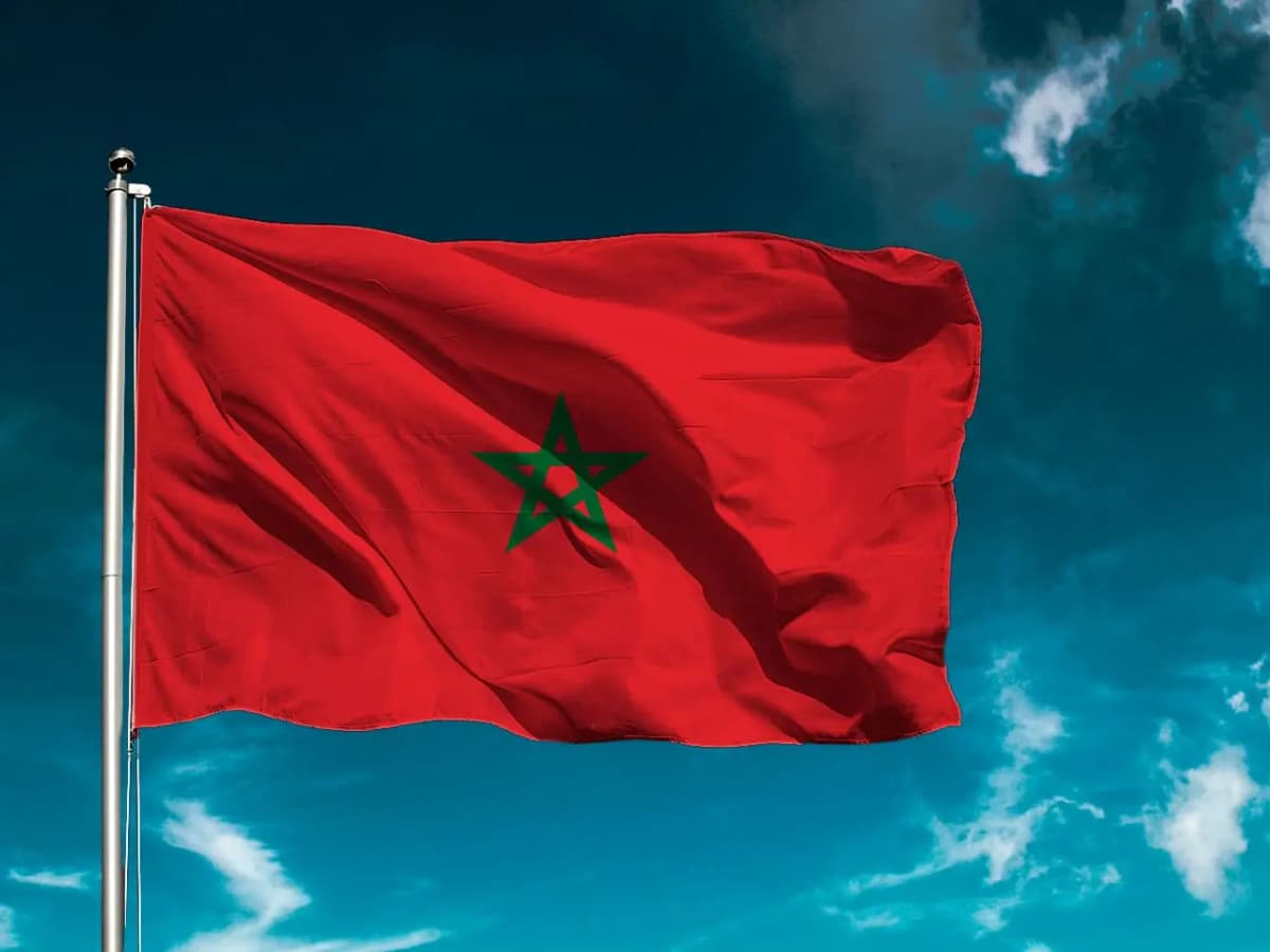 Moroccan flags representing Morocco culture and national identity