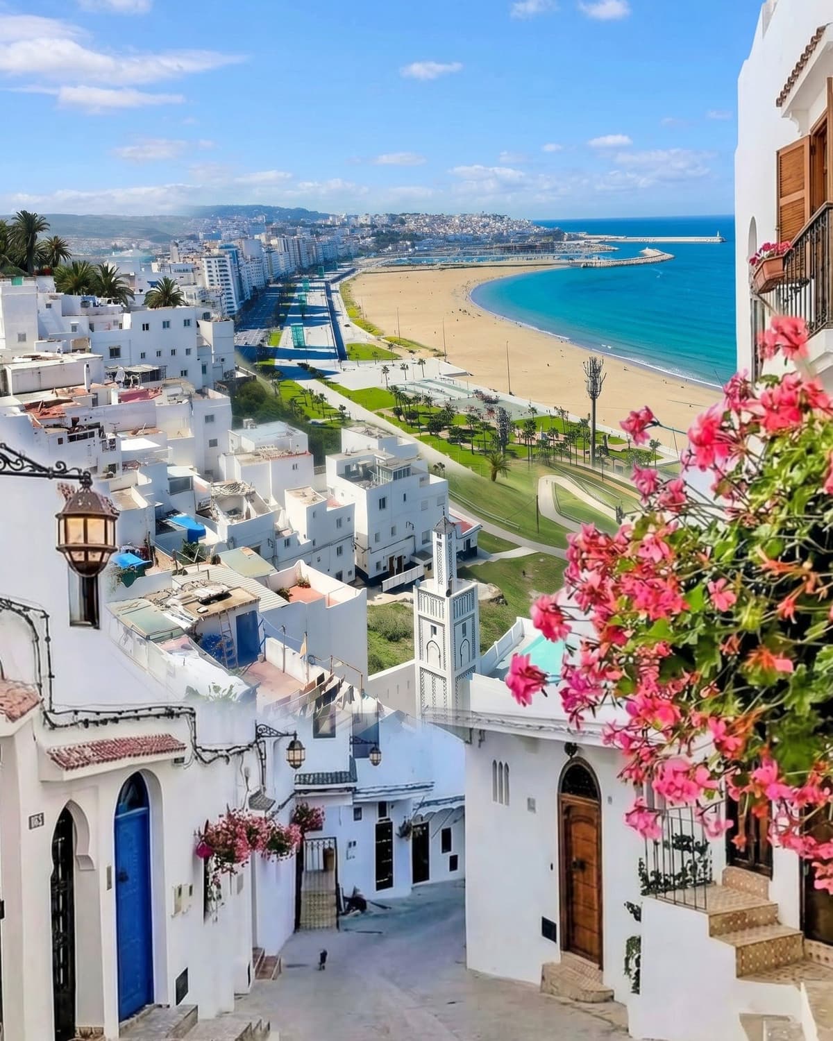 Things to Do in Tangier with views of Tangier Old Town and the Mediterranean Sea