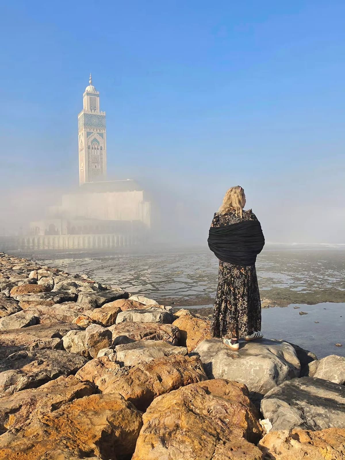 Things to Do in Casablanca, featuring the famous Hassan II Mosque beside the Atlantic Ocean in Morocco