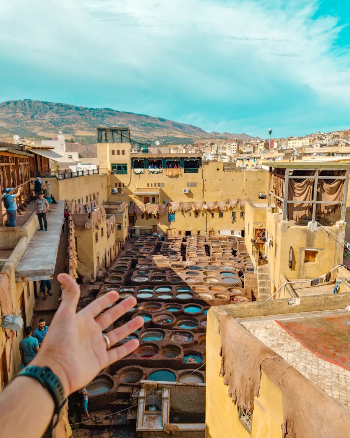 Things to Do in Fes at the traditional Fes Tanneries in the Medina