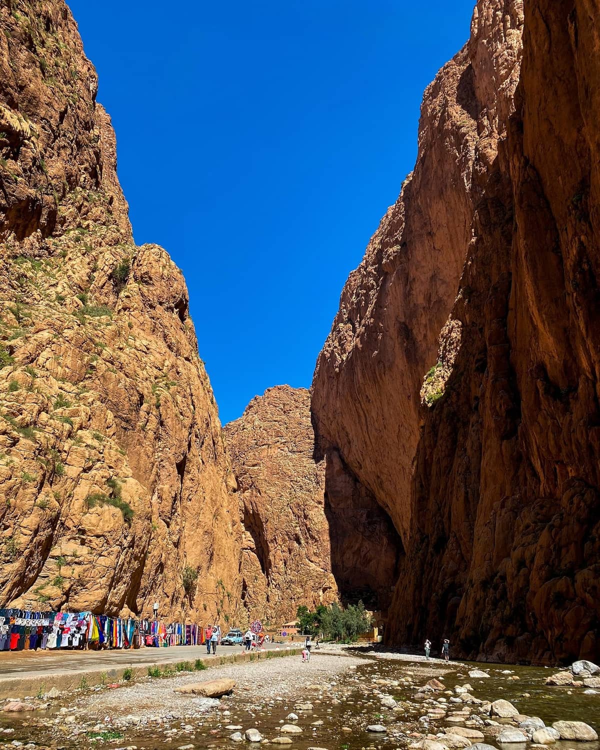 Towering cliffs of Todgha Gorge explored during a 4 Days Morocco Tour from Agadir