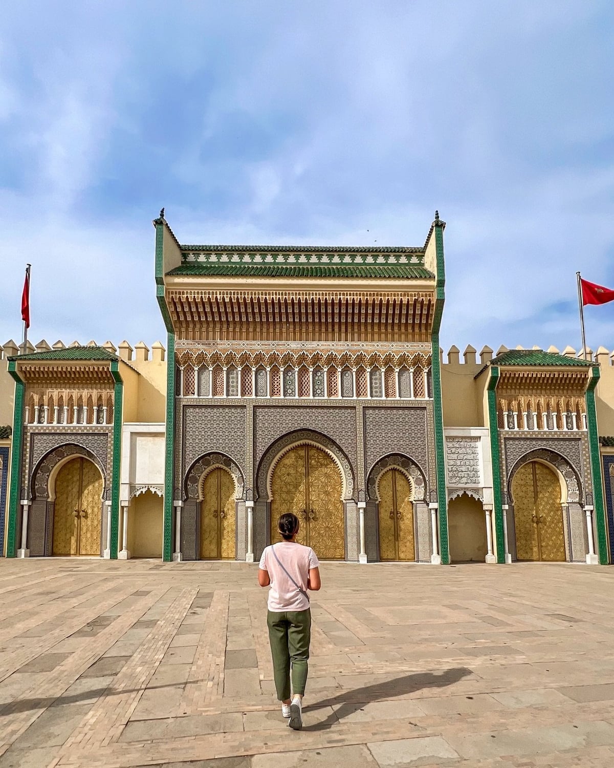 Famous golden gates of the Royal Palace of Fes explored during a 5 Day Morocco Itinerary