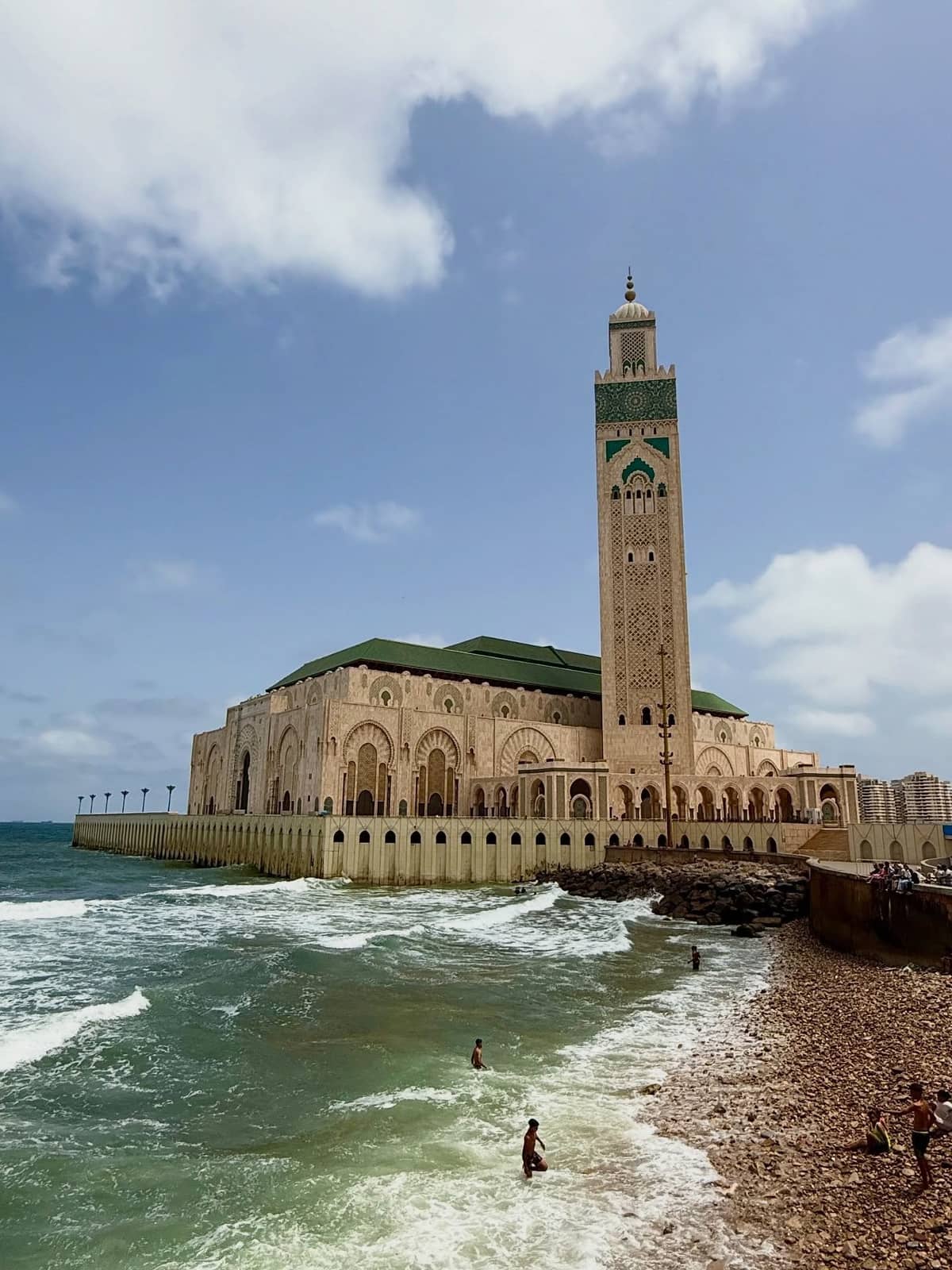 Magnificent Hassan II Mosque overlooking the Atlantic Ocean during a 9 Day Morocco Itinerary