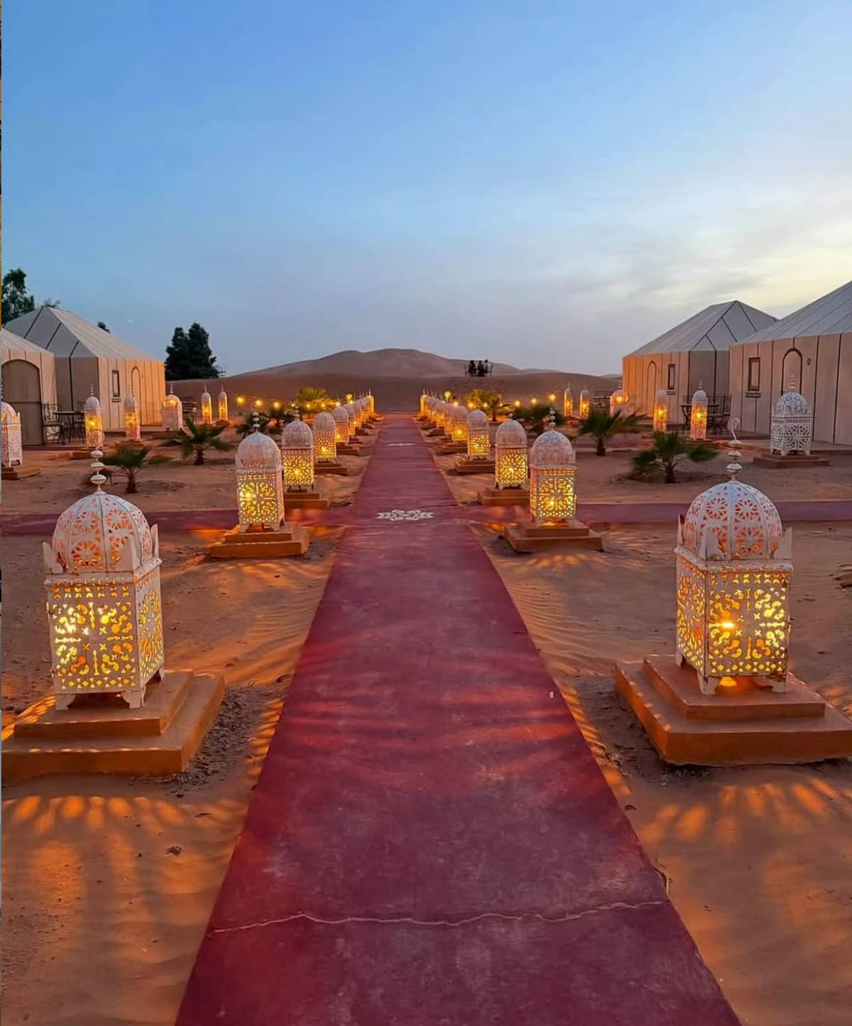 uxury desert camp in Merzouga during the Merzouga Desert Experience on an 8 Days Morocco Itinerary