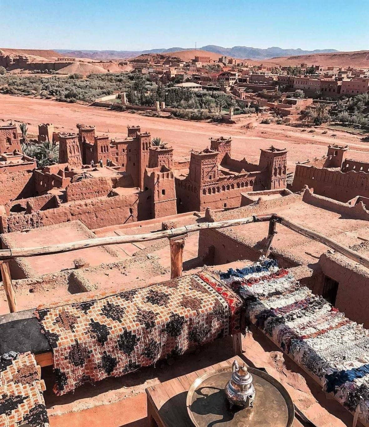 Historic Ait Ben Haddou Kasbah and traditional earthen architecture during a 4 Days Morocco Tour from Agadir