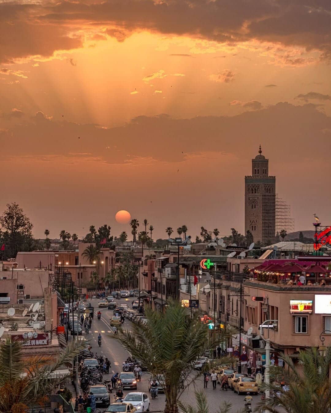 Koutoubia Mosque in Marrakech at sunset
