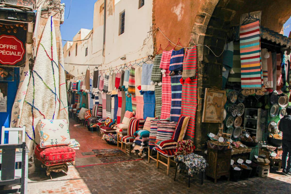 Traditional streets of Essaouira Medina Morocco