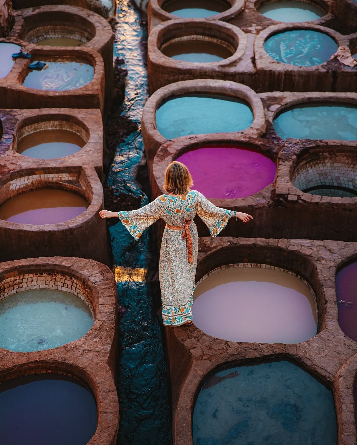 One Week in Morocco – colorful traditional leather tanneries in Fes, Morocco