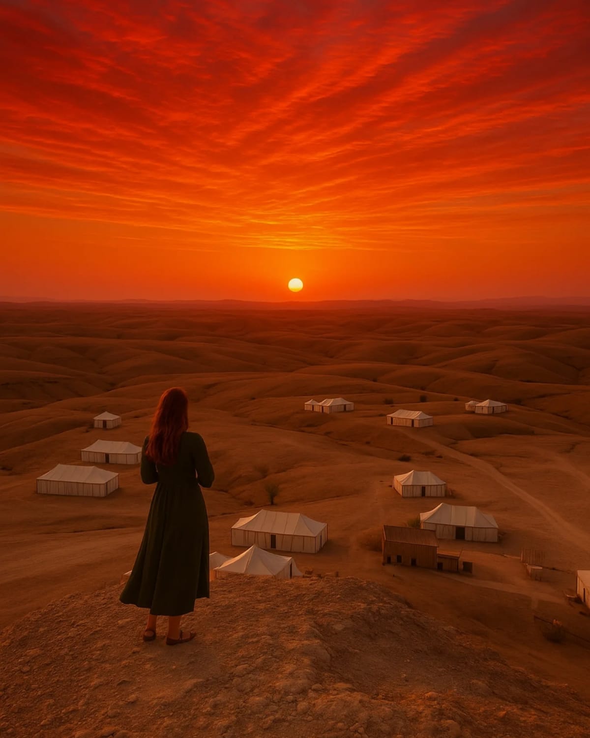 Agafay Desert vs Sahara Desert showing rocky Agafay landscape and golden Merzouga dunes