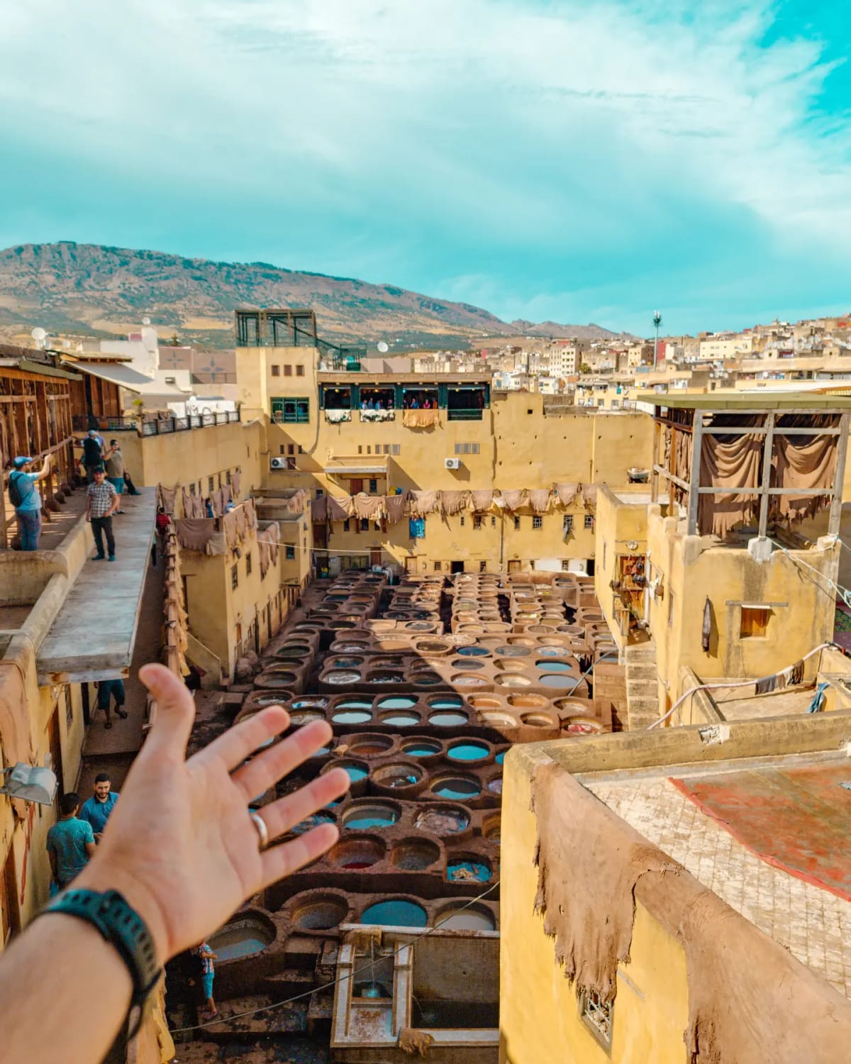 Things to Do in Fes at the traditional Fes Tanneries in the Medina